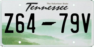 TN license plate Z6479V