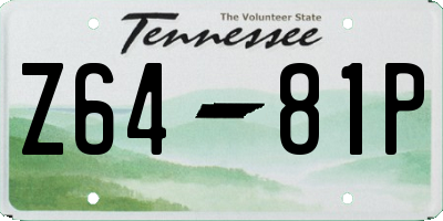 TN license plate Z6481P
