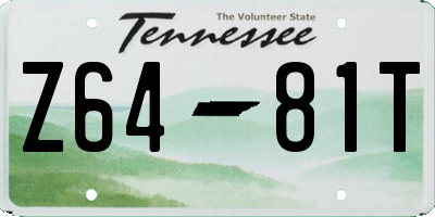 TN license plate Z6481T