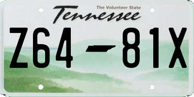 TN license plate Z6481X
