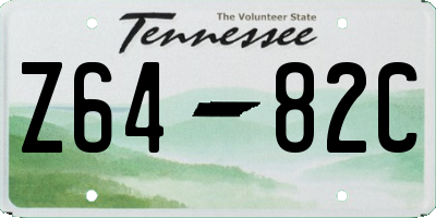 TN license plate Z6482C