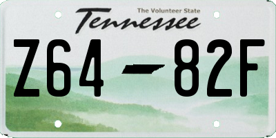 TN license plate Z6482F