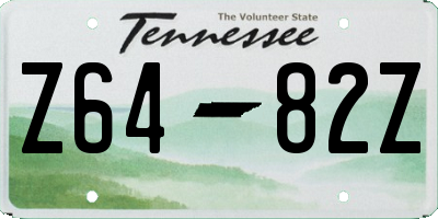 TN license plate Z6482Z