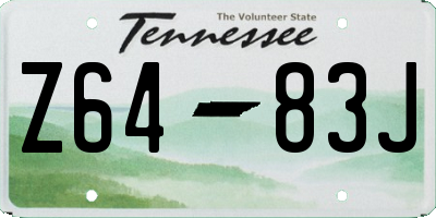 TN license plate Z6483J