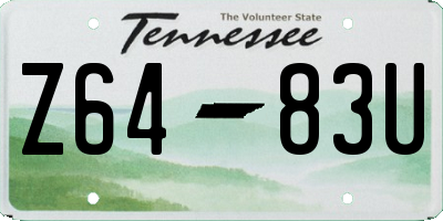 TN license plate Z6483U