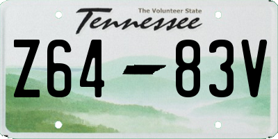 TN license plate Z6483V