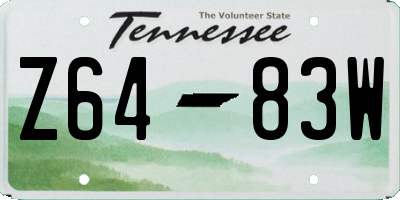 TN license plate Z6483W