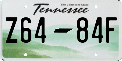 TN license plate Z6484F