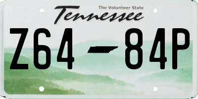 TN license plate Z6484P