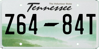 TN license plate Z6484T