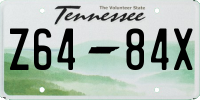 TN license plate Z6484X