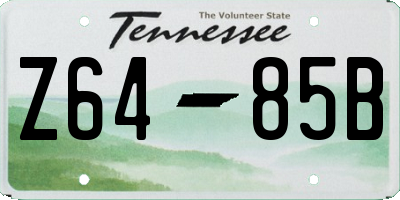TN license plate Z6485B