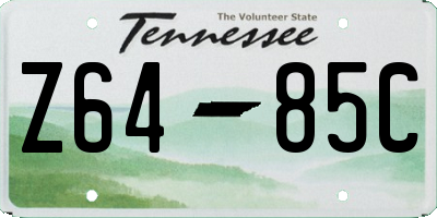 TN license plate Z6485C