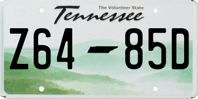 TN license plate Z6485D