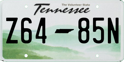 TN license plate Z6485N
