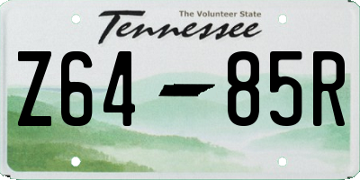 TN license plate Z6485R