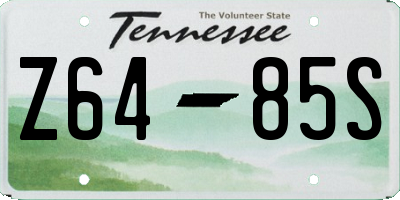 TN license plate Z6485S