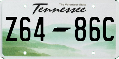 TN license plate Z6486C