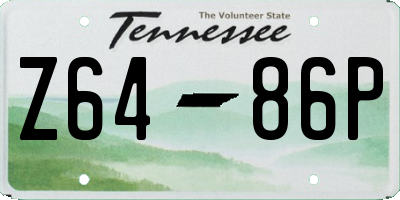 TN license plate Z6486P