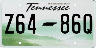 TN license plate Z6486Q