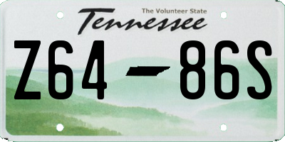 TN license plate Z6486S