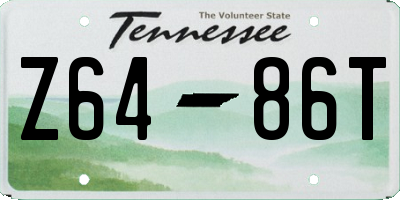 TN license plate Z6486T