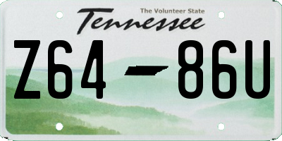 TN license plate Z6486U