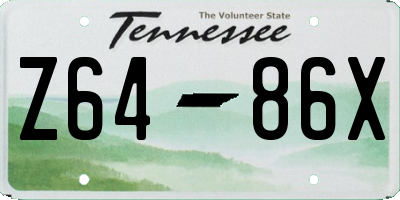 TN license plate Z6486X