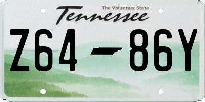 TN license plate Z6486Y
