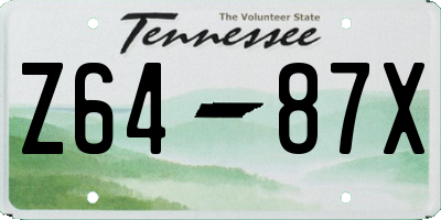 TN license plate Z6487X