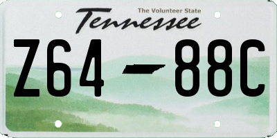 TN license plate Z6488C