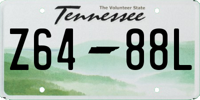 TN license plate Z6488L