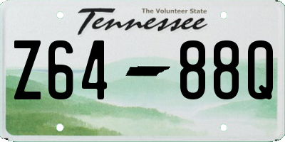TN license plate Z6488Q