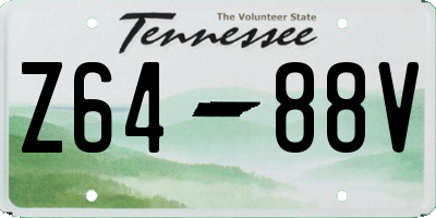 TN license plate Z6488V