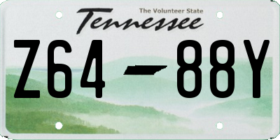 TN license plate Z6488Y