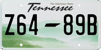 TN license plate Z6489B