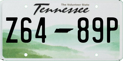TN license plate Z6489P