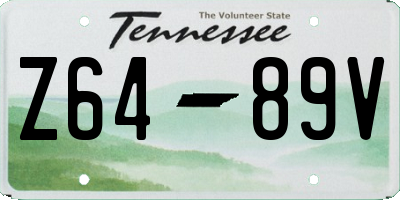 TN license plate Z6489V
