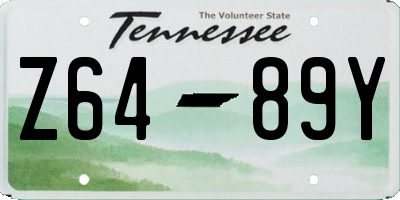 TN license plate Z6489Y
