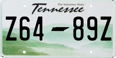 TN license plate Z6489Z