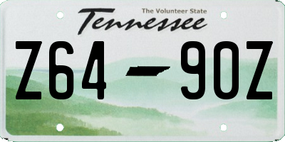 TN license plate Z6490Z