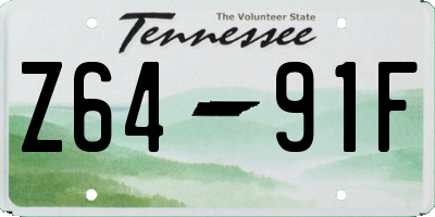 TN license plate Z6491F