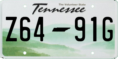 TN license plate Z6491G