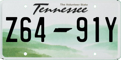 TN license plate Z6491Y