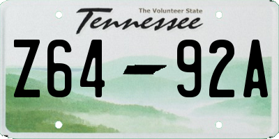 TN license plate Z6492A