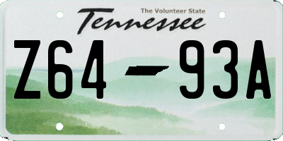 TN license plate Z6493A