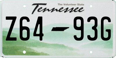 TN license plate Z6493G