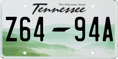 TN license plate Z6494A