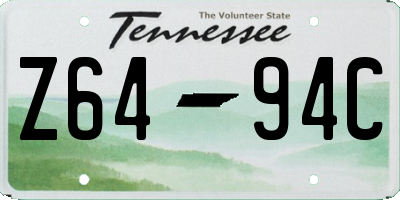 TN license plate Z6494C