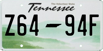 TN license plate Z6494F